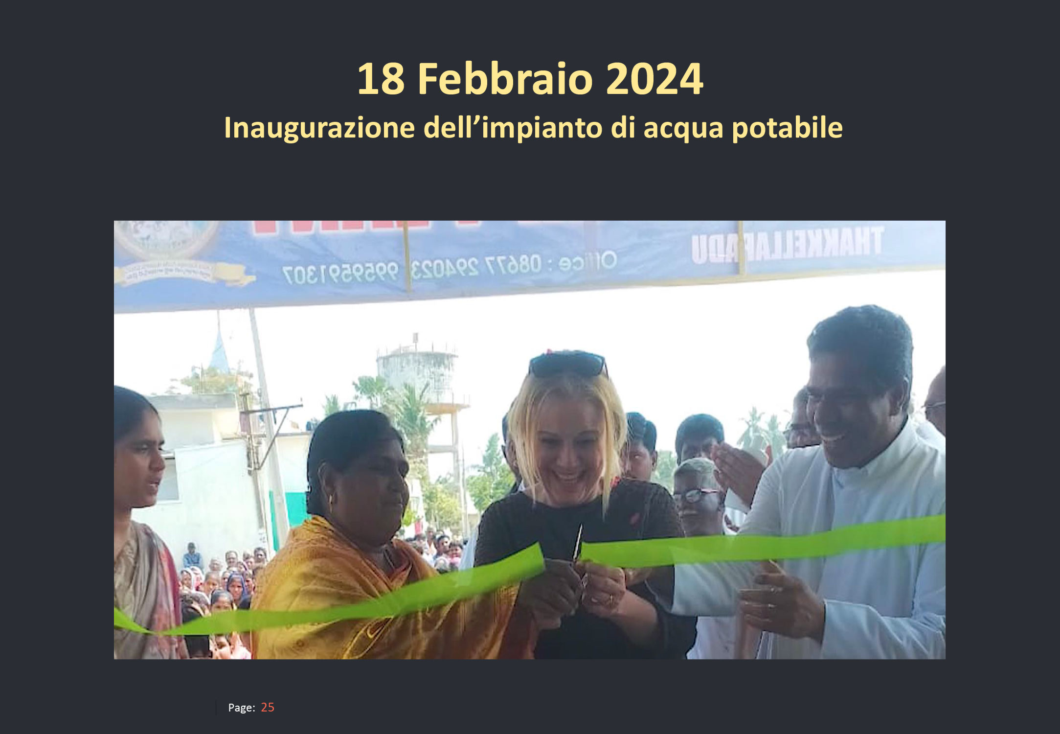 Barrett International Group - Inaugurazione Impianto Acqua Potabile